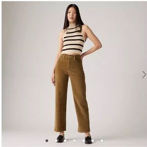 RIBCAGE STRAIGHT ANKLE CORDUROY WOMEN'S PANTS